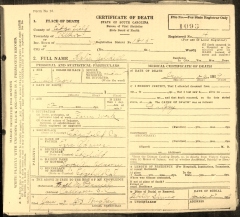 Katie Adams Yeldell Death Certificate